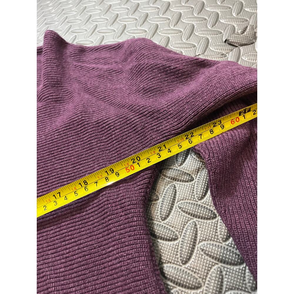Lululemon Women Ribbed Knit Boxy Cotton-Blend Mock Neck Sweater Purple Size XS/S - Picture 6 of 7
